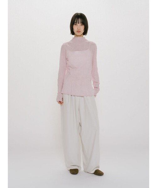 MIDIUMISOLID（ミディウミソリッド）の「MIDIUMISOLID for Ladies パッド入りチューブトップ（Tシャツ/カットソー・レディース・ブラック/オフホワイト・FREE）」の5枚目の写真