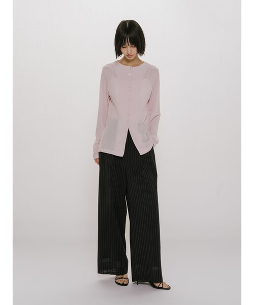 MIDIUMISOLID（ミディウミソリッド）の「MIDIUMISOLID for Ladies パッド入りチューブトップ（Tシャツ/カットソー・レディース・ブラック/オフホワイト・FREE）」の8枚目の写真