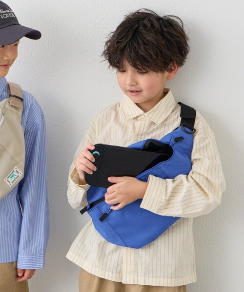 CIAOPANIC TYPY（チャオパニックティピー）の「【KIDS】 ゲーム機も楽々収納 ！マルチカラー２WAYバッグ【minepack】（ボディバッグ/ウエストポーチ・キッズ・パープル/ベージュ/ベビーピンク/ブラック/ブルー・ONE SIZE）」の3枚目の写真