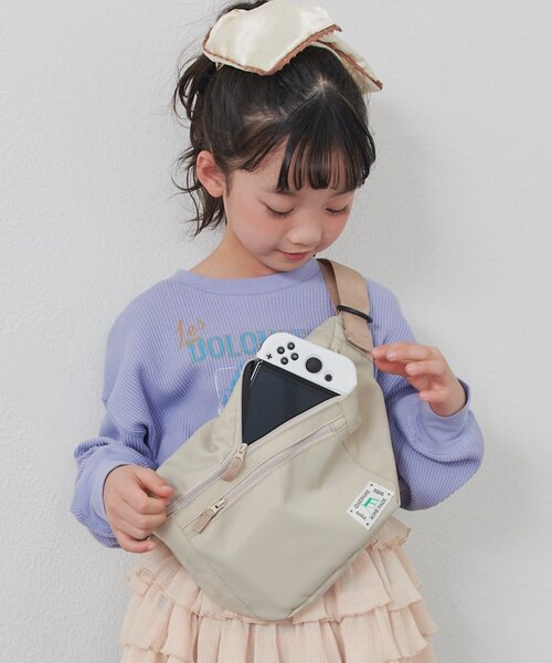 CIAOPANIC TYPY（チャオパニックティピー）の「【KIDS】 ゲーム機も楽々収納 ！マルチカラー２WAYバッグ【minepack】（ボディバッグ/ウエストポーチ・キッズ・パープル/ベージュ/ベビーピンク/ブラック/ブルー・ONE SIZE）」の8枚目の写真