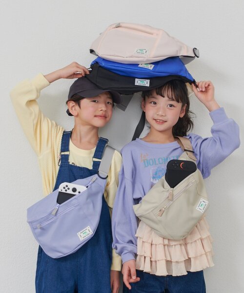 CIAOPANIC TYPY（チャオパニックティピー）の「【KIDS】 ゲーム機も楽々収納 ！マルチカラー２WAYバッグ【minepack】（ボディバッグ/ウエストポーチ・キッズ・パープル/ベージュ/ベビーピンク/ブラック/ブルー・ONE SIZE）」の10枚目の写真
