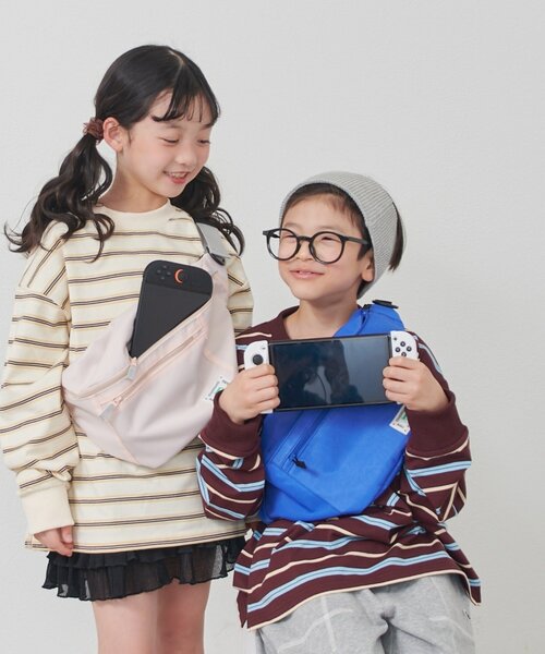 CIAOPANIC TYPY（チャオパニックティピー）の「【KIDS】 ゲーム機も楽々収納 ！マルチカラー２WAYバッグ【minepack】（ボディバッグ/ウエストポーチ・キッズ・パープル/ベージュ/ベビーピンク/ブラック/ブルー・ONE SIZE）」の15枚目の写真