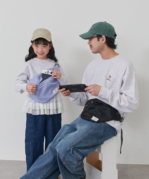 CIAOPANIC TYPY（チャオパニックティピー）の「【KIDS】 ゲーム機も楽々収納 ！マルチカラー２WAYバッグ【minepack】（ボディバッグ/ウエストポーチ・キッズ・パープル/ベージュ/ベビーピンク/ブラック/ブルー・ONE SIZE）」の17枚目の写真