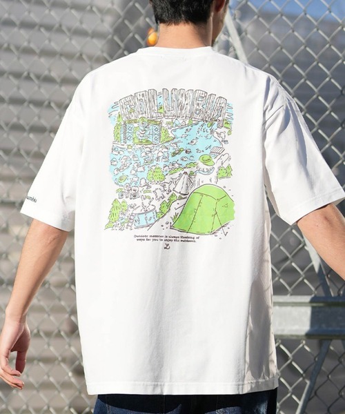 Columbia(コロンビア)の「columbia/コロンビア 冷却機能搭載ポリ100ショートスリーブTシャツ PG4858(Tシャツ/カットソー・メンズ・ホワイト/ブラック/パープル・L/M/XL)」の2枚目の写真
