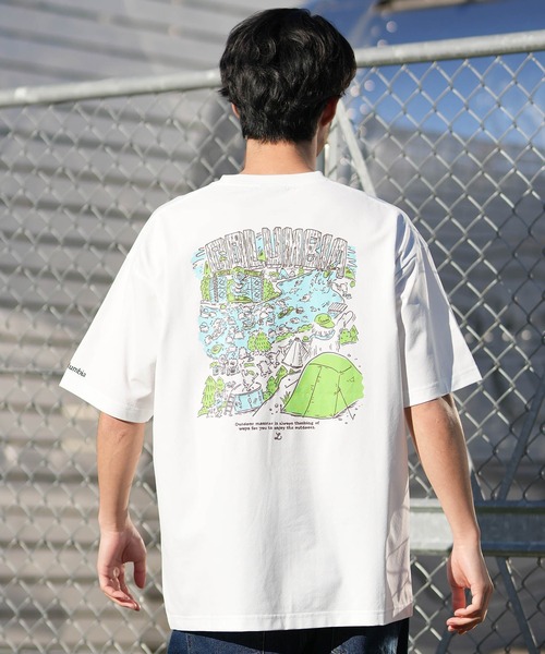 Columbia(コロンビア)の「columbia/コロンビア 冷却機能搭載ポリ100ショートスリーブTシャツ PG4858(Tシャツ/カットソー・メンズ・ホワイト/ブラック/パープル・L/M/XL)」の5枚目の写真