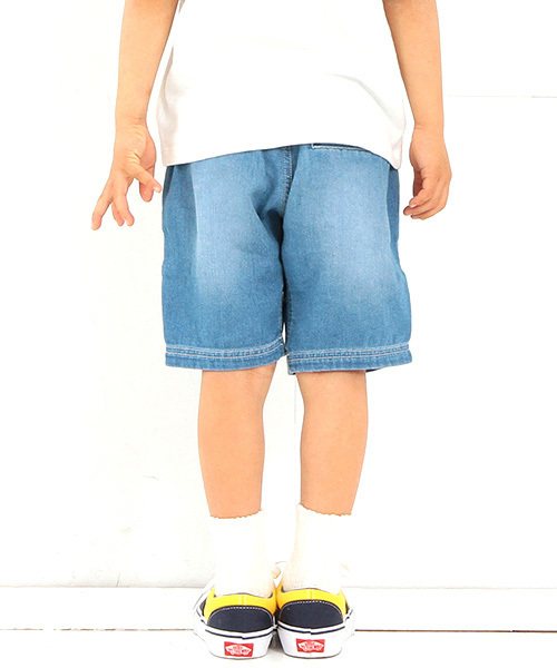 B:MING by BEAMS(ビーミングバイビームス)の「ビーミング by ビームス / 二重織デニムショーツ 16SS(デニムパンツ・キッズ・サックスブルー・90/150/100/120/110/140/130/80)」の3枚目の写真