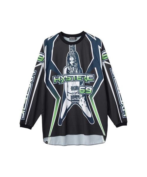 HYSTERIC GLAMOUR（ヒステリックグラマー）の「HIGH VOLTAGE Tシャツ（Tシャツ/カットソー・メンズ・ブラック/ブルー/グリーン・SMALL/MEDIUM/LARGE/X-LARGE）」の2枚目の写真