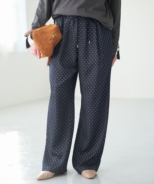 Spick & Span(スピックアンドスパン)の「ドットツイルイージーパンツ(その他パンツ・レディース・その他9・FREE)」の1枚目の写真