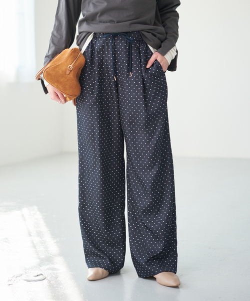 Spick & Span(スピックアンドスパン)の「ドットツイルイージーパンツ(その他パンツ・レディース・その他9・FREE)」の3枚目の写真