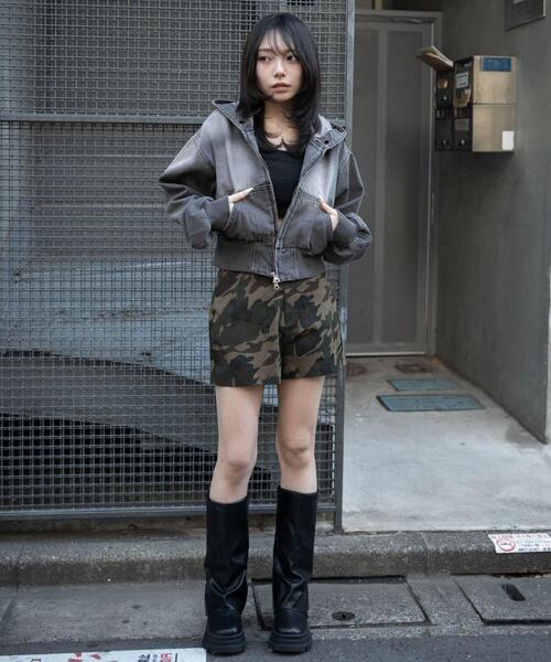 WEGO（ウィゴー）の「WEGO/【26年春夏新作】ツイルマイクロショートパンツ（スラックス・レディース・ブラック/その他1・FREE）」の4枚目の写真