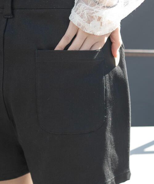 WEGO（ウィゴー）の「WEGO/【26年春夏新作】ツイルマイクロショートパンツ（スラックス・レディース・ブラック/その他1・FREE）」の6枚目の写真