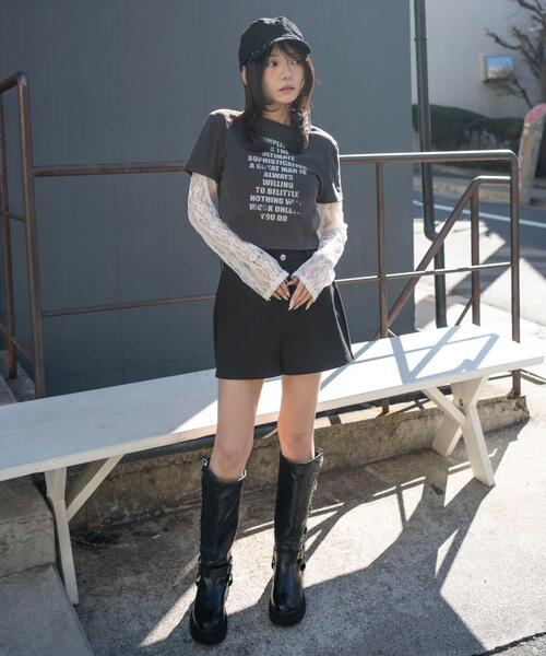 WEGO（ウィゴー）の「WEGO/【26年春夏新作】ツイルマイクロショートパンツ（スラックス・レディース・ブラック/その他1・FREE）」の10枚目の写真