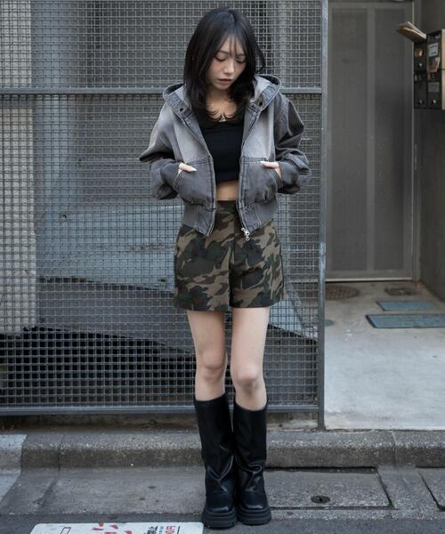 WEGO（ウィゴー）の「WEGO/【26年春夏新作】ツイルマイクロショートパンツ（スラックス・レディース・ブラック/その他1・FREE）」の13枚目の写真