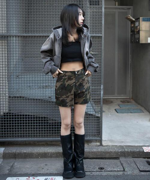 WEGO（ウィゴー）の「WEGO/【26年春夏新作】ツイルマイクロショートパンツ（スラックス・レディース・ブラック/その他1・FREE）」の14枚目の写真