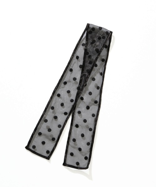 ZAKKA-BOX（ザッカボックス）の「シアーリボンスカーフ（バンダナ/スカーフ・レディース・ブラック系その他2/ブラック系その他・FREE）」の14枚目の写真