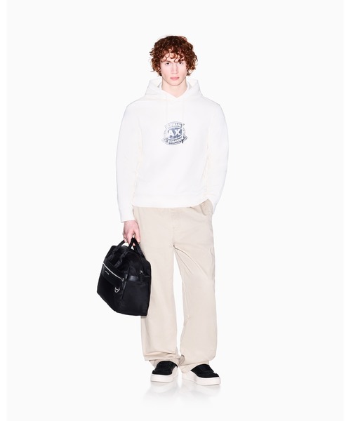 ARMANI EXCHANGE(アルマーニエクスチェンジ)の「【A|X アルマーニ エクスチェンジ】<オンライン限定>AXロゴ フーデッドスウェットプルオーバー(スウェット・メンズ・ホワイト・X-LARGE/SMALL/MEDIUM/LARGE/XX-LARGE/X-SMALL)」の3枚目の写真