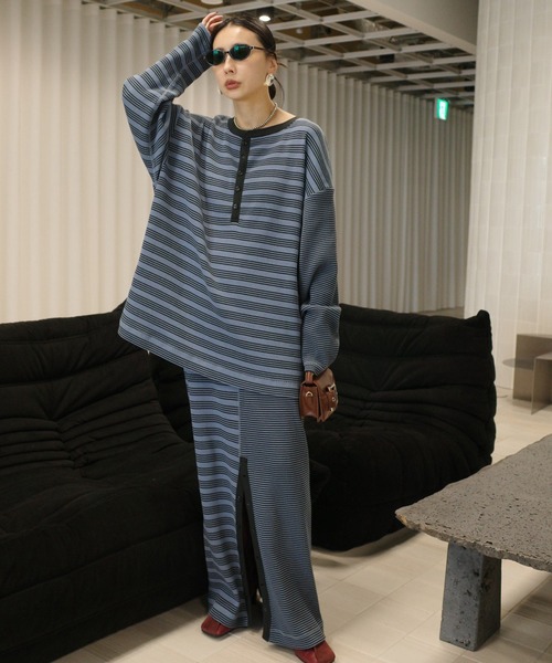 Ameri(アメリ)の「MILLER×Ameri 2WAY WAFFLE SKIRT(スカート・レディース・ブラウン/ブルー・SMALL/MEDIUM)」の8枚目の写真