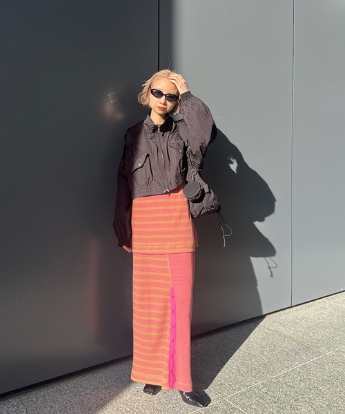 【ameri】MILLER×Ameri 2WAY WAFFLE SKIRT MILLER×Ameri 2WAY WAFFLE SKIRT（スカート）｜Ameri（アメリ）の