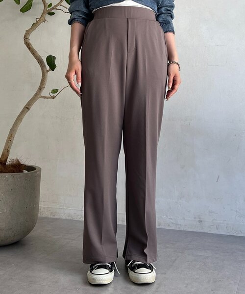 un dix cors(アンディコール)の「カットツイルスリットパンツ(その他パンツ・レディース・グレイッシュベージュ/ブラック・FREE)」の16枚目の写真