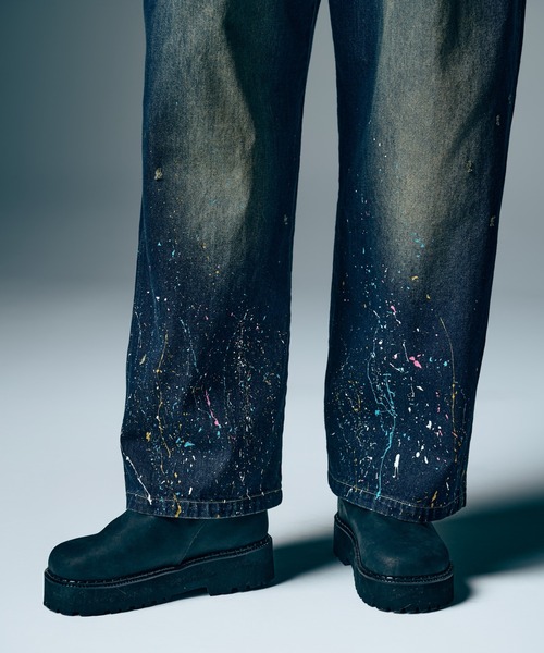 glamb（グラム）の「Red Dirt Splash Denim / レッドダートスプラッシュデニム（デニムパンツ・メンズ・インディゴブルー・S/M/L）」の9枚目の写真