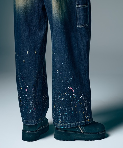 glamb（グラム）の「Red Dirt Splash Denim / レッドダートスプラッシュデニム（デニムパンツ・メンズ・インディゴブルー・S/M/L）」の10枚目の写真