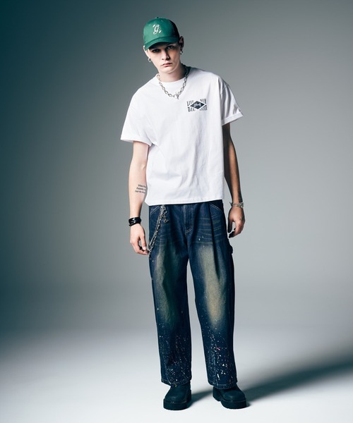 glamb（グラム）の「Red Dirt Splash Denim / レッドダートスプラッシュデニム（デニムパンツ・メンズ・インディゴブルー・S/M/L）」の13枚目の写真