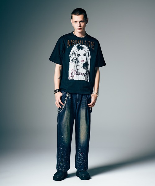 glamb（グラム）の「Red Dirt Splash Denim / レッドダートスプラッシュデニム（デニムパンツ・メンズ・インディゴブルー・S/M/L）」の14枚目の写真