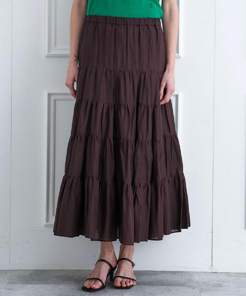 DRESSTERIOR(ドレステリア)の「【再入荷】コットンボイルティアードスカート(スカート・レディース・ライトイエロー系/ブラウン系その他/オフホワイト/スミクロ・36/38/40/34)」の16枚目の写真