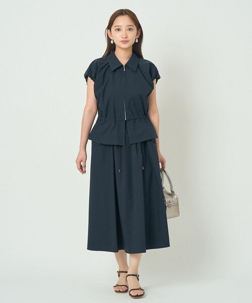 ANAYI(アナイ)の「2WAYストレッチギャザー スカート〈セットアップ対応商品〉(スカート・レディース・ネイビー/イエロー/ベージュ・38/36/34)」の22枚目の写真