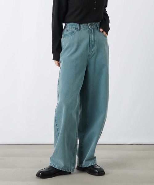 LUCA/LADY LUCK LUCA（ルカ/レディラックルカ）の「LC/LLL 硫化キャンパス脚長カーブパンツ（その他パンツ・レディース・ブルー/ベージュ・FREE）」の2枚目の写真