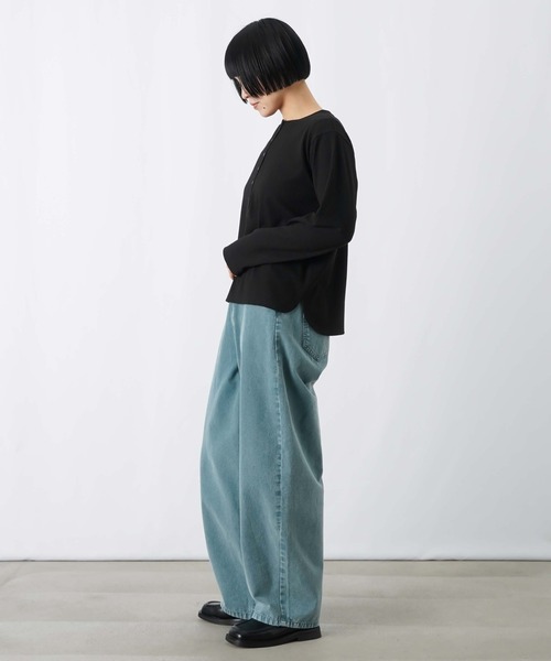 LUCA/LADY LUCK LUCA（ルカ/レディラックルカ）の「LC/LLL 硫化キャンパス脚長カーブパンツ（その他パンツ・レディース・ブルー/ベージュ・FREE）」の13枚目の写真