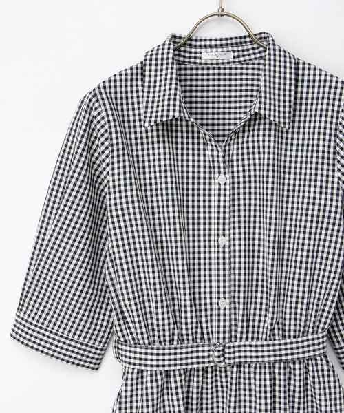 Honeys(ハニーズ)の「6分袖シャツワンピース(シャツワンピース・レディース・ブルー系その他3/ネイビー/サックスブルー系1/ホワイト系その他・S/M/LL/L/3L)」の21枚目の写真