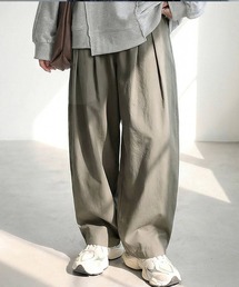 antiqua（アンティカ）の「リネン混 無地 ロング ワイド パンツ（その他パンツ）」