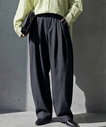 antiqua（アンティカ）の「リネン混 無地 ロング ワイド パンツ（その他パンツ）」