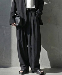 antiqua（アンティカ）の「リネン混 無地 ロング ワイド パンツ（その他パンツ）」