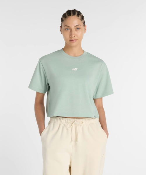 NEW BALANCE(ニューバランス)の「ニューバランス New Balance グラフィックTシャツ(Tシャツ/カットソー・レディース・ライトグリーン/ホワイト/ブラック・S/M/L/XL)」の1枚目の写真