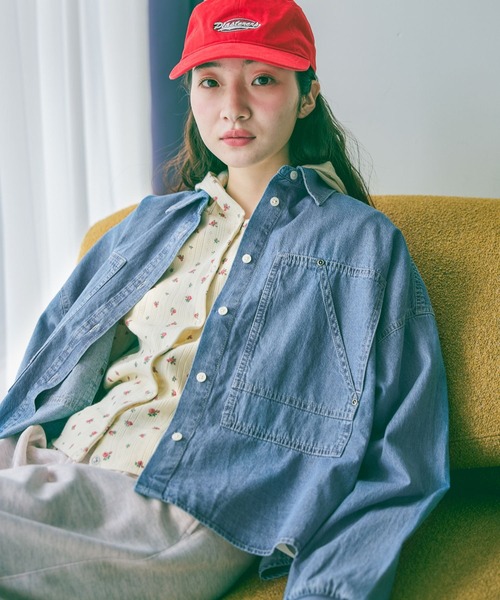 niko and...(ニコアンド)の「アイレット小花フーディ(Tシャツ/カットソー・レディース・ネイビー/アイボリー/グレー・FREE)」の7枚目の写真