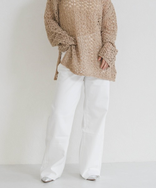 31 Sons de mode(トランテアン ソン ドゥ モード)の「美脚ストレートパンツ(その他パンツ・レディース・ホワイト・S/M)」の4枚目の写真