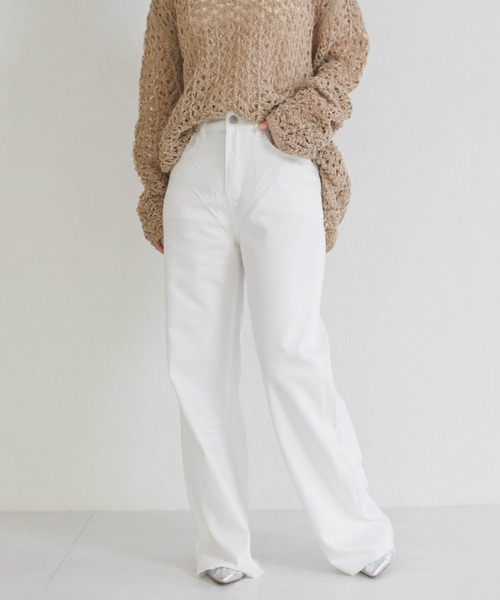 31 Sons de mode(トランテアン ソン ドゥ モード)の「美脚ストレートパンツ(その他パンツ・レディース・ホワイト・S/M)」の7枚目の写真