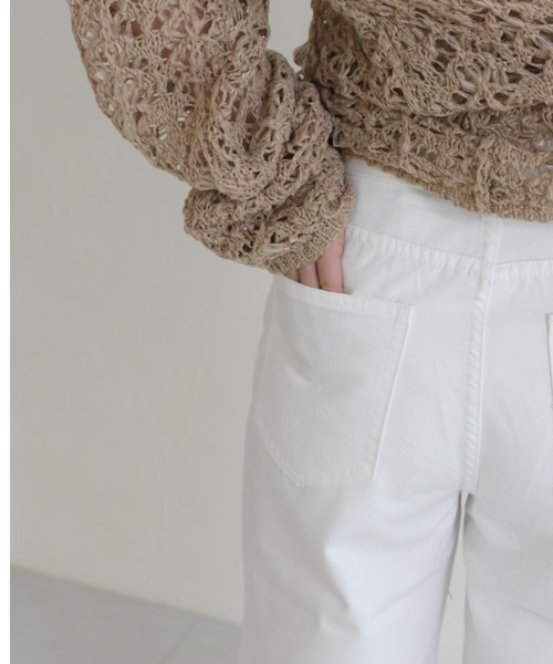 31 Sons de mode(トランテアン ソン ドゥ モード)の「美脚ストレートパンツ(その他パンツ・レディース・ホワイト・S/M)」の14枚目の写真