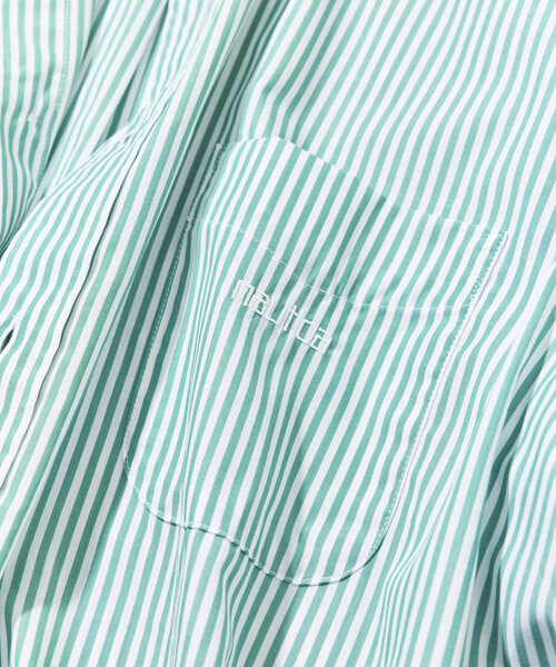 NAUTICA(ノーティカ)の「NAUTICA/ノーティカ ビッグシルエット ブロード ストライプ BDシャツ(シャツ/ブラウス・メンズ・サックスブルー/ネイビー/グリーン・X-LARGE/LARGE/MEDIUM)」の16枚目の写真