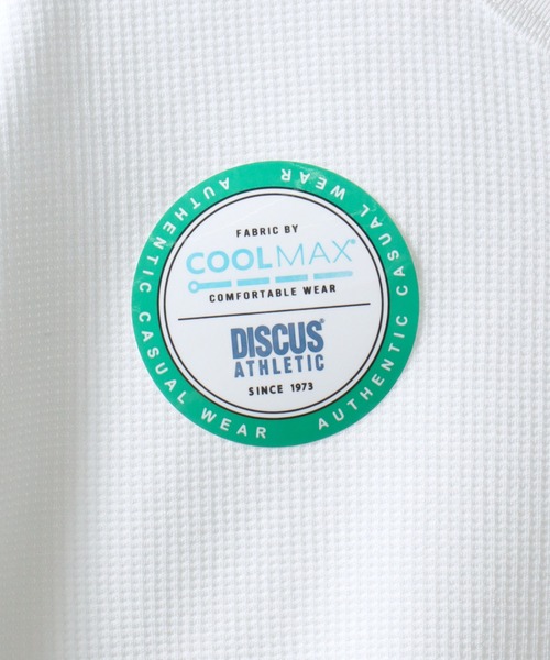 DISCUS（ディスカス）の「DISCUS/ディスカス COOLMAX(R) オーバーサイズ ワッフル ヘンリーネック 半袖Tシャツ レディース メンズ（Tシャツ/カットソー・メンズ・スミクロ/ブラック/グレイッシュブルー/オフホワイト・M/L/LL）」の17枚目の写真