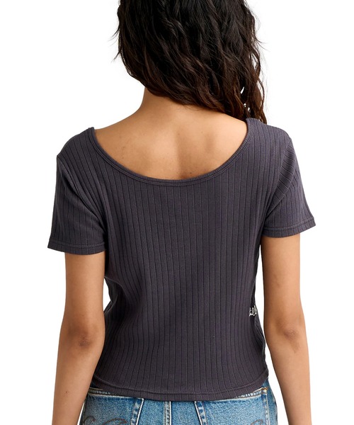 BILLABONG（ビラボン）の「BILLABONG/ビラボン レディース 半袖 Tシャツ 2WAY BABY FIT RIB TEE BG013302（Tシャツ/カットソー・レディース・スミクロ/ブルー/オフホワイト・M/L）」の10枚目の写真