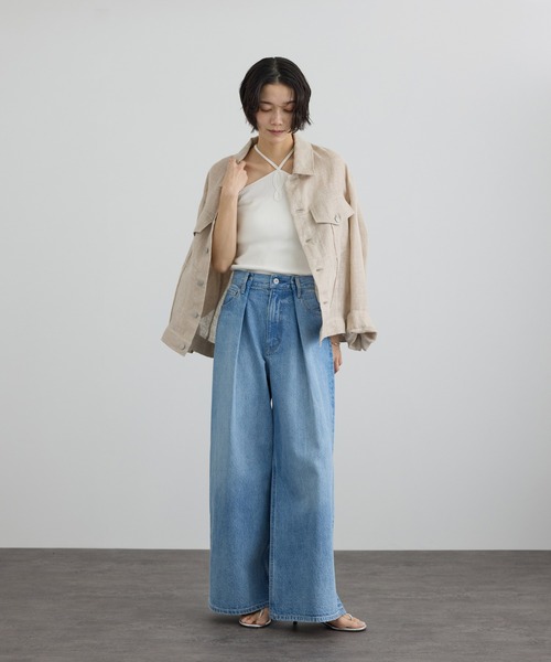 SALON adam et rope'(サロン アダム エ ロペ)の「フロントロープホルターネック(キャミソール・レディース・ベージュ/ブラック/オフホワイト・FREE)」の15枚目の写真