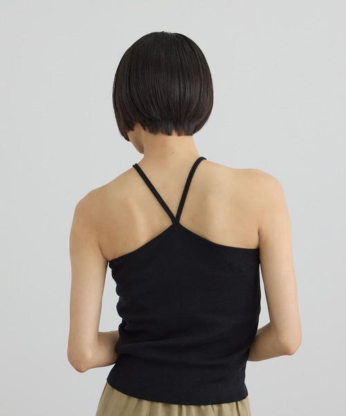 SALON adam et rope'(サロン アダム エ ロペ)の「フロントロープホルターネック(キャミソール・レディース・ベージュ/ブラック/オフホワイト・FREE)」の21枚目の写真