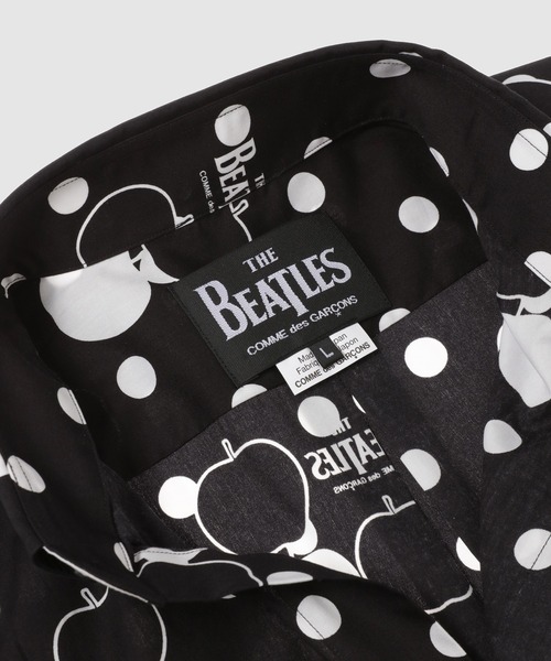THE BEATLES CdG APPLE PRINTED SHORT SLEEVE SHIRT BLACK（シャツ
