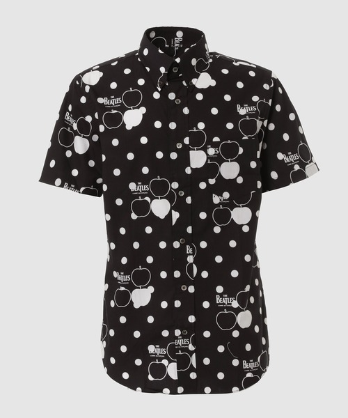 THE BEATLES CdG APPLE PRINTED SHORT SLEEVE SHIRT BLACK（シャツ