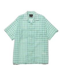 Open Collar Nylon Airy Plaid