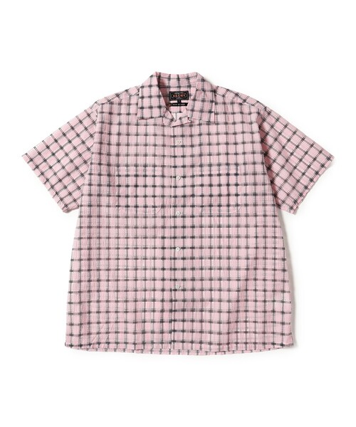 BEAMS PLUS(ビームスプラス)の「Open Collar Nylon Airy Plaid(シャツ/ブラウス・メンズ・ミント/サックスブルー/ピンク/オレンジ・SMALL/MEDIUM/LARGE/X-LARGE)」の13枚目の写真