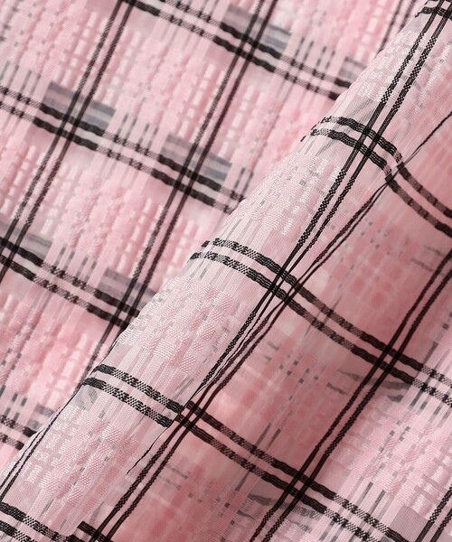 BEAMS PLUS(ビームスプラス)の「Open Collar Nylon Airy Plaid(シャツ/ブラウス・メンズ・ミント/サックスブルー/ピンク/オレンジ・SMALL/MEDIUM/LARGE/X-LARGE)」の15枚目の写真